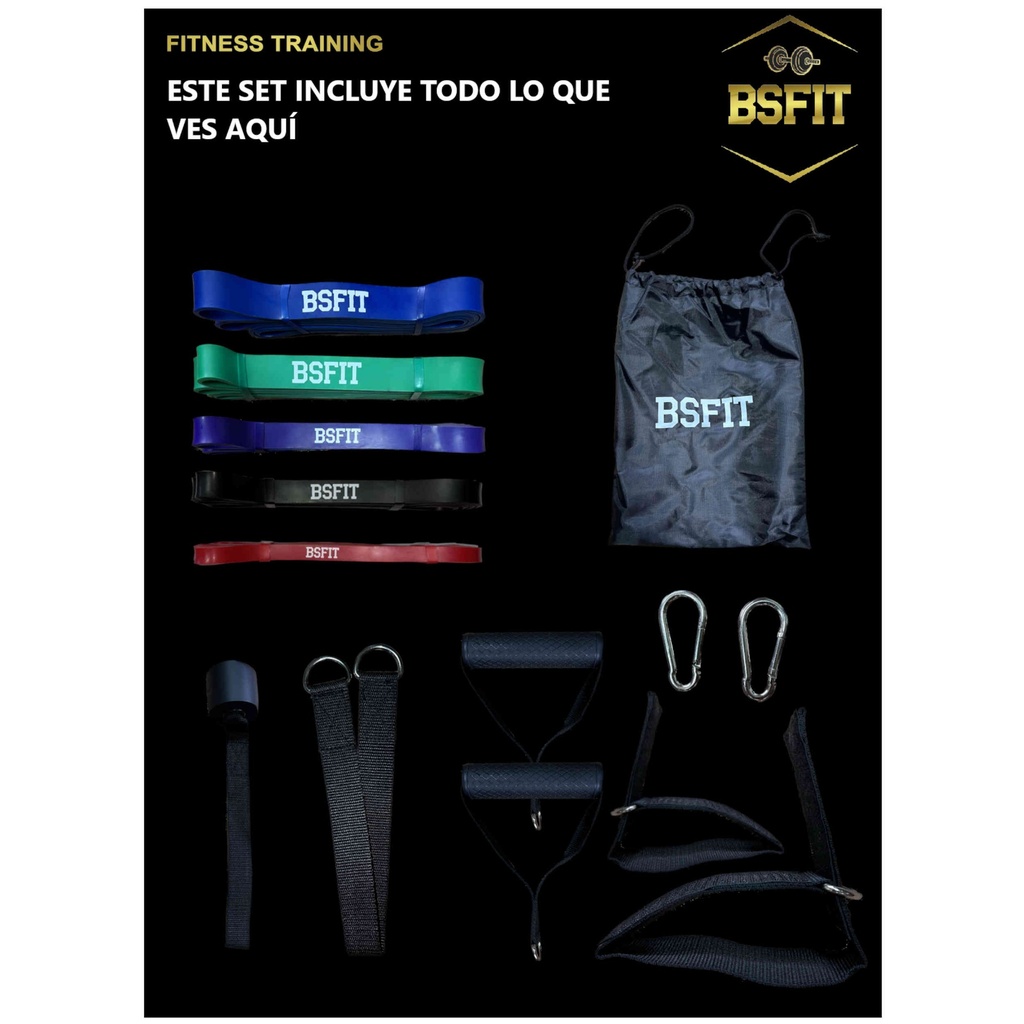 Kit bandas elasticas musculacion hotsell
